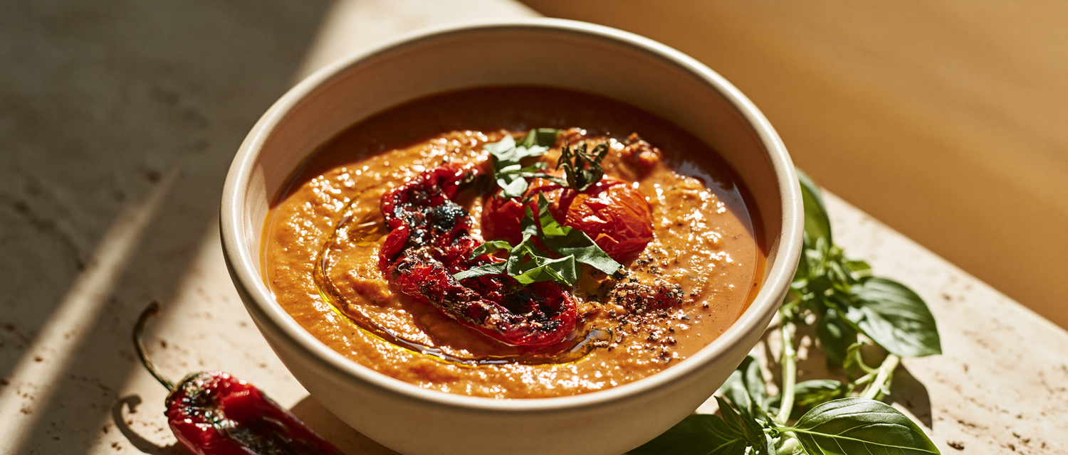 Recipe: Roasted Red Pepper, Tomato & Lentil Soup