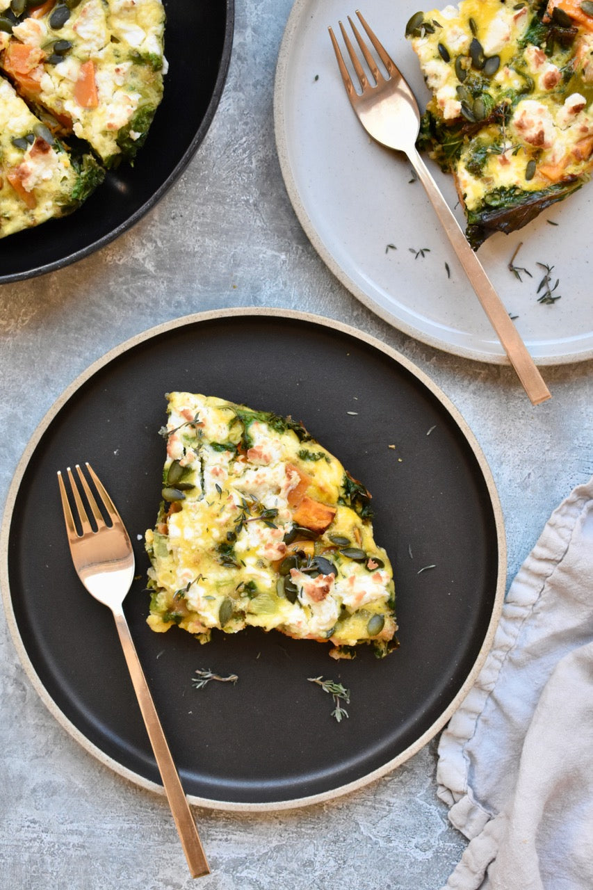 Recipe: Sweet Potato Kale & Feta Frittata